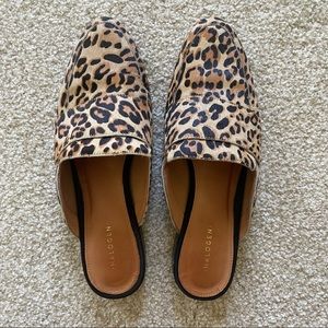 Leopard Print Halogen Mules